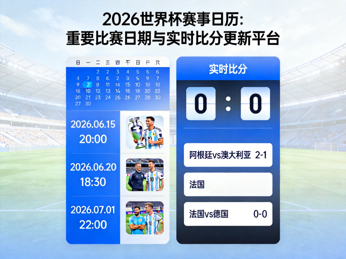 2026世界杯赛事日历：重要比赛日期与实时比分更新平台 配图 日历与比分板